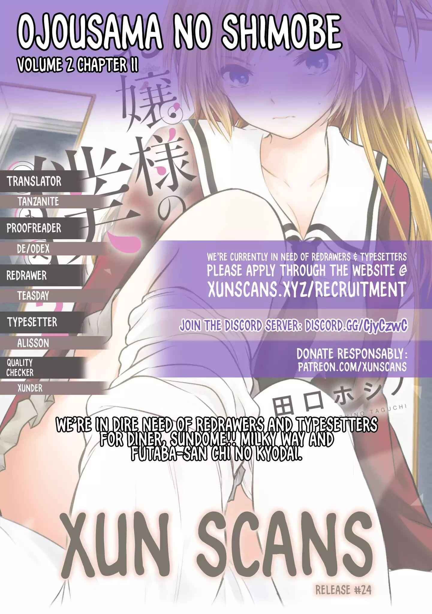 Ojousama No Shimobe Chapter 11 1